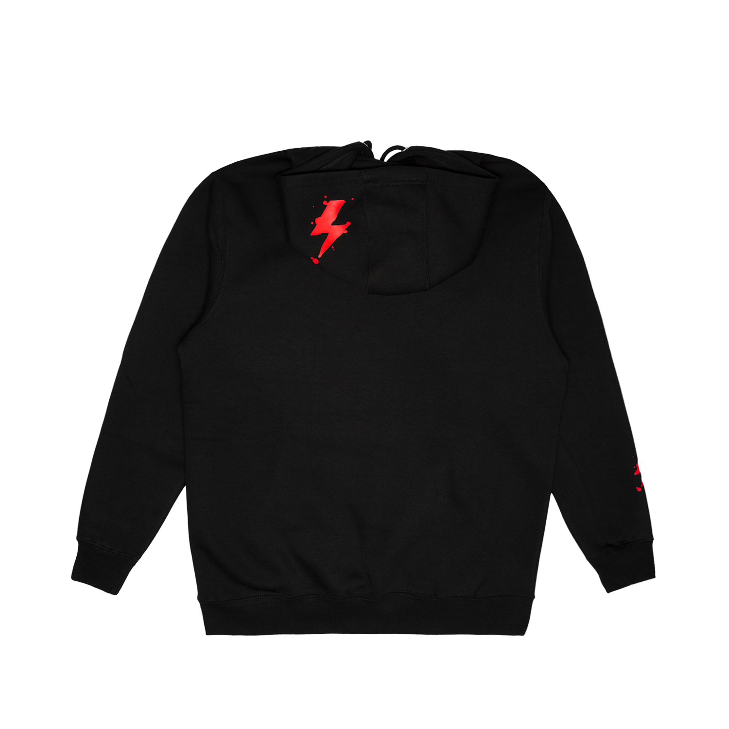 Red Logo Embroidered Hoodie