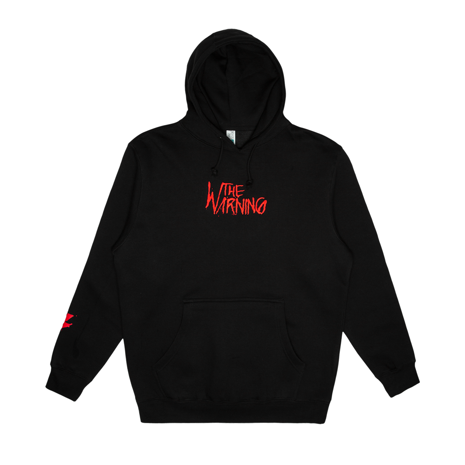 Red Logo Embroidered Hoodie