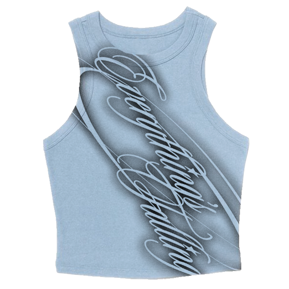 TW Blue Script Tank