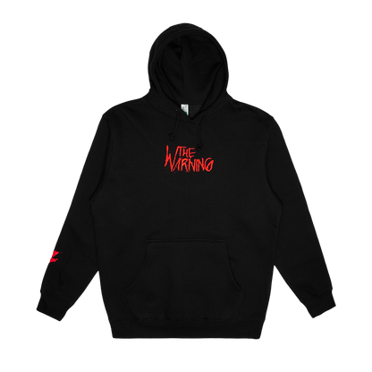 Red Logo Embroidered Hoodie