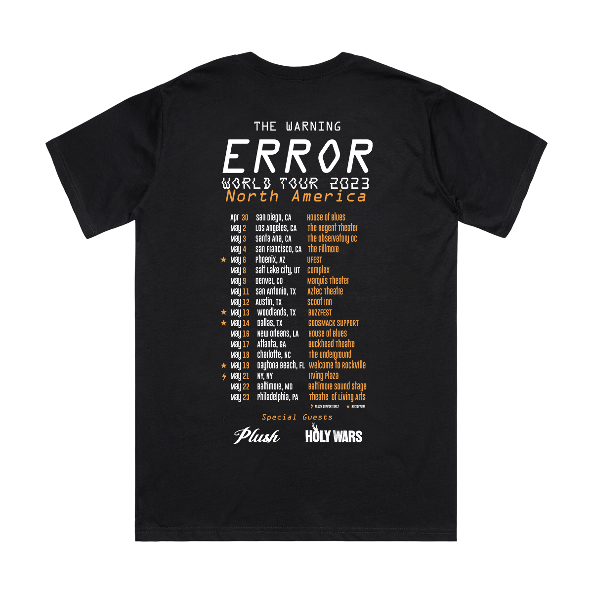 2023 World Tour Tee Colored Back